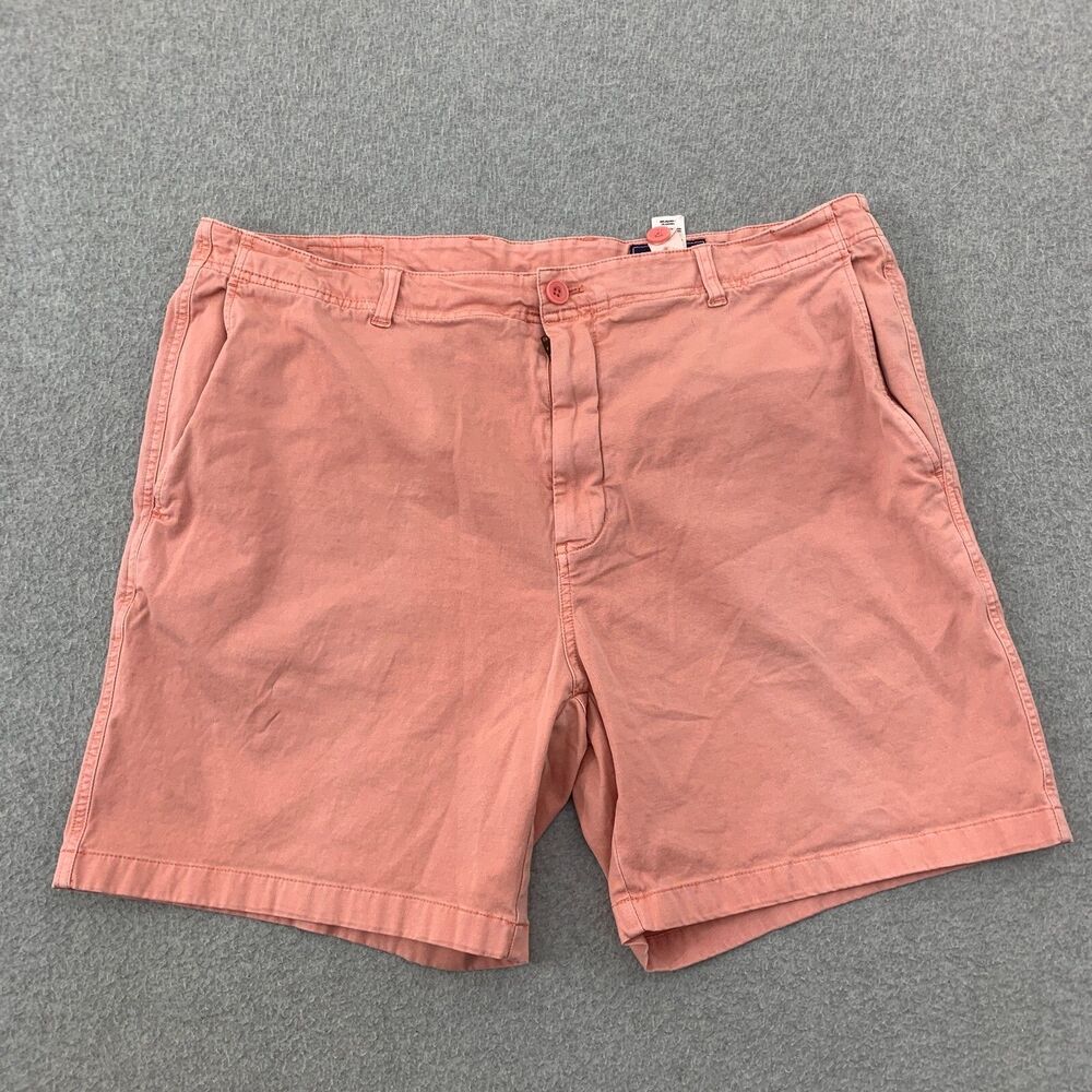 Vineyard Vines Island Shorts 40 Pink Flat Front Chino 7" Inseam Logo Stretch